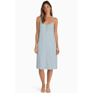 1990s Transit Par-Such Light Blue Layered Slip Dress Size 4